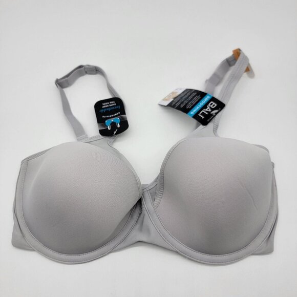 Bali Smoothing Bra 34DD Bra Gray 3439‎ Comfort Lite Breathable NWT - Picture 1 of 6